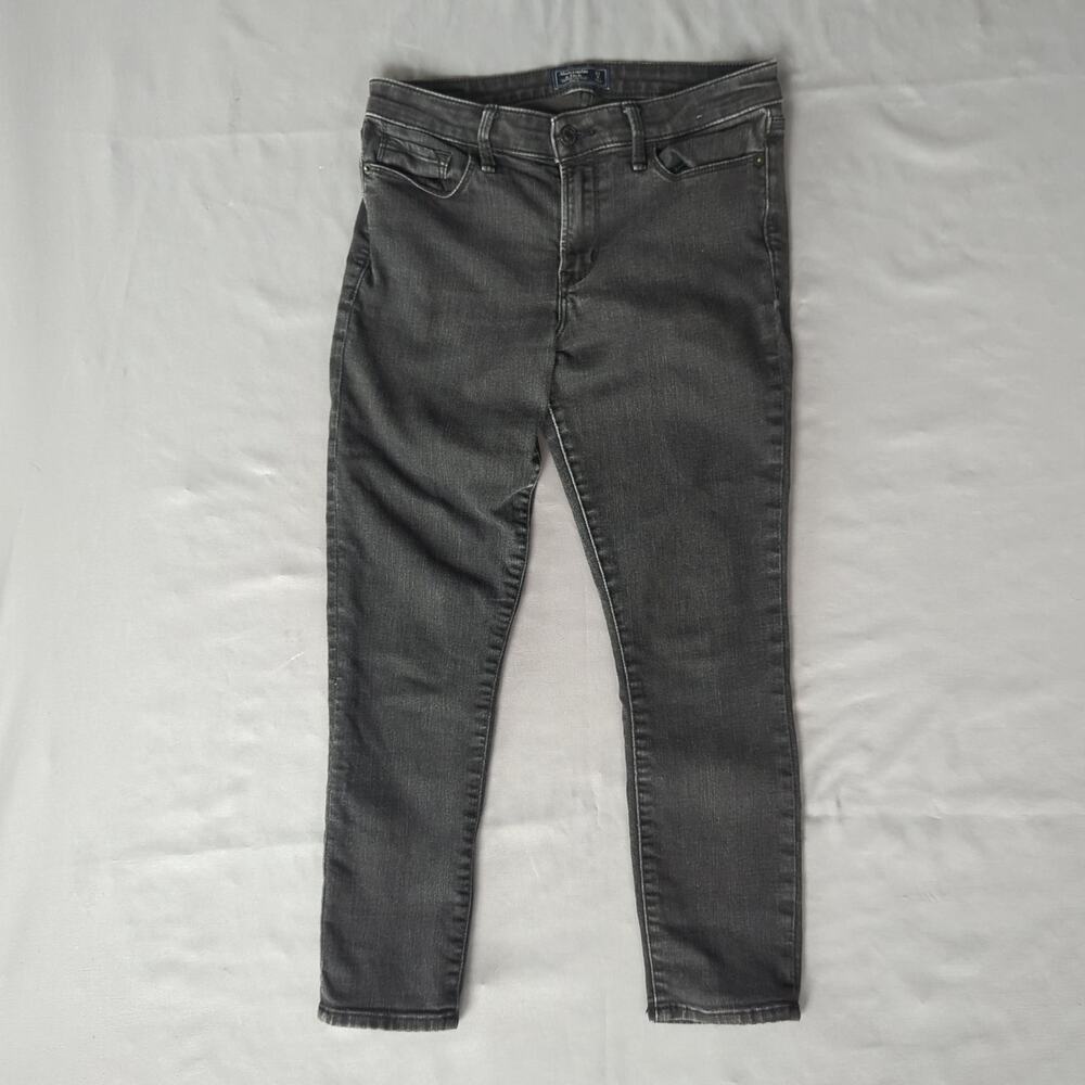 Abercrombie & Fitch Harper Low Rise Ankle Skinny Jeans Gray Women's 27